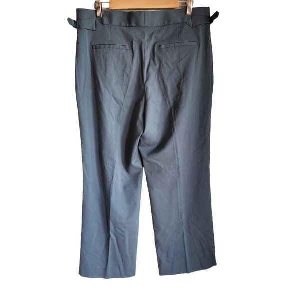 Everlane Pants 14 Women's Teal Blue Green Wide Leg Wool Blend - Picture 7 of 11